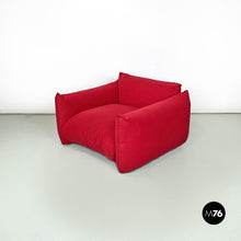 将图片加载到图库查看器，Red armchair Marenco by Mario Marenco for Arflex, 1970s
