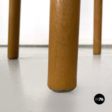 Carica l&#39;immagine nel visualizzatore di Gallery, Wooden chairs with black metal bars, 1980s
