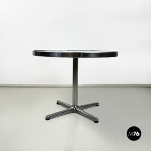 Round steel dining table, 1970s