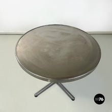 Load image into Gallery viewer, Round steel dining table, 1970s
