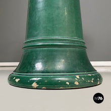 将图片加载到图库查看器，Green ceramic columns or pedestals, 1930s

