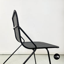 将图片加载到图库查看器，Black metal chair, 1980s
