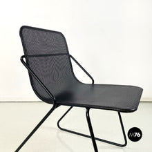 将图片加载到图库查看器，Black metal chair, 1980s
