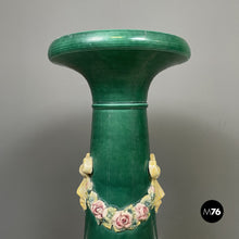 Load image into Gallery viewer, Green ceramic columns or pedestals, 1930s
