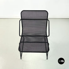 将图片加载到图库查看器，Black metal chair, 1980s
