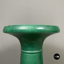 Load image into Gallery viewer, Green ceramic columns or pedestals, 1930s
