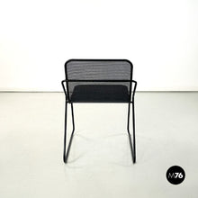 将图片加载到图库查看器，Black metal chairs, 1980s
