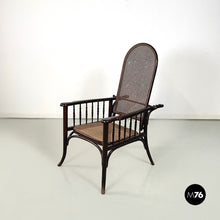 Load image into Gallery viewer, Thonet armchair with reclining backrest, early 1900s
