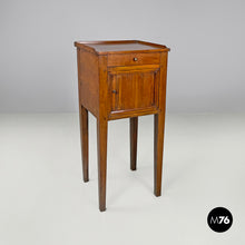 Load image into Gallery viewer, Wooden nightstand with shutter opening, early 1900s
