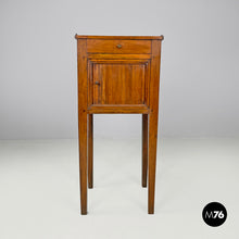 Load image into Gallery viewer, Wooden nightstand with shutter opening, early 1900s
