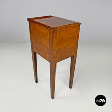 Load image into Gallery viewer, Wooden nightstand with shutter opening, early 1900s
