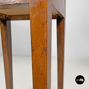 Wooden nightstand with shutter opening, early 1900s