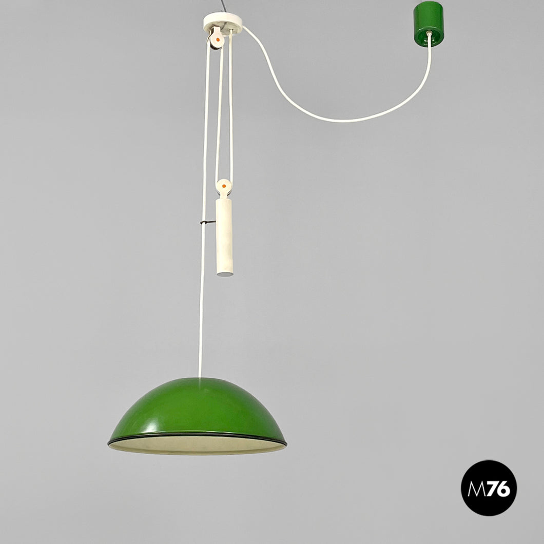 Green ceiling lamp Relemme by Achille and Pier Giacomo Castiglioni for Flos, 1960s