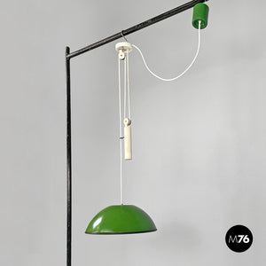 Green ceiling lamp Relemme by Achille and Pier Giacomo Castiglioni for Flos, 1960s