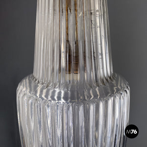 Fluted glass chandelier, 1950s