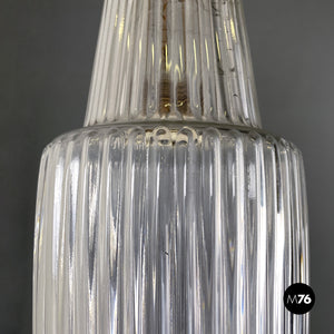 Fluted glass chandelier, 1950s