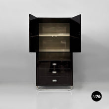 Load image into Gallery viewer, Wooden black lacquered wardrobe, 1970s
