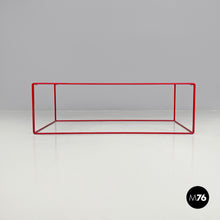 Load image into Gallery viewer, Red metal and glass coffee table, 1980s
