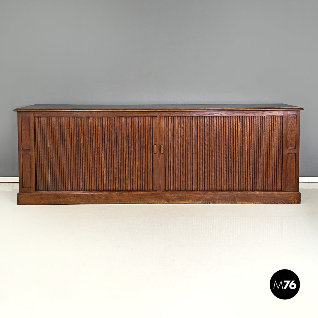 Wooden sideboard with shutter opening, 1920s