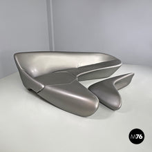 Charger l&#39;image dans la galerie, Grey silver sofa Moon System by Zaha Hadid for B&amp;B, 2007
