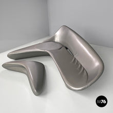 将图片加载到图库查看器，Grey silver sofa Moon System by Zaha Hadid for B&amp;B, 2007
