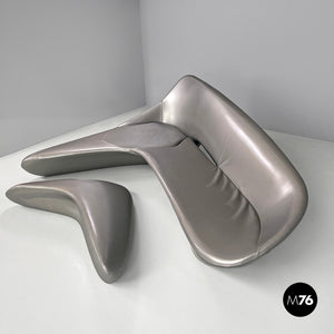 Grey silver sofa Moon System by Zaha Hadid for B&B, 2007