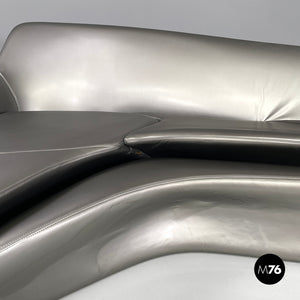 Grey silver sofa Moon System by Zaha Hadid for B&B, 2007