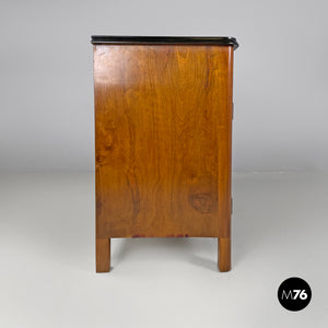 Wooden dresser with transparent glass handles, 1940s