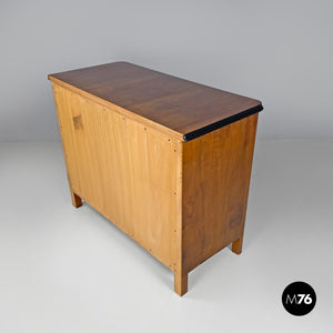 Wooden dresser with transparent glass handles, 1940s