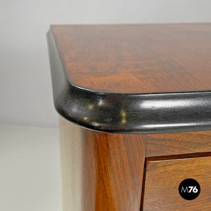 Wooden dresser with transparent glass handles, 1940s