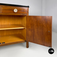 画像をギャラリービューアに読み込む, Wooden dresser with transparent glass handles, 1940s
