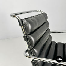 将图片加载到图库查看器，Black leather armchair MR40 by Mies van der Rohe for Knoll, 1980s
