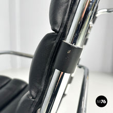 将图片加载到图库查看器，Black leather armchair MR40 by Mies van der Rohe for Knoll, 1980s
