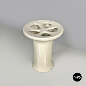 White ceramic umbrella stand by Angelo Mangiarotti for Fratelli Brambilla, 1970s