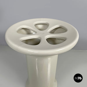 White ceramic umbrella stand by Angelo Mangiarotti for Fratelli Brambilla, 1970s