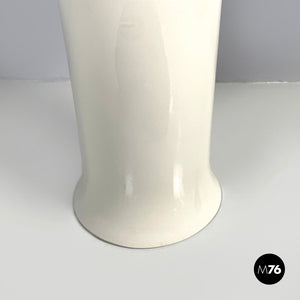 White ceramic umbrella stand by Angelo Mangiarotti for Fratelli Brambilla, 1970s