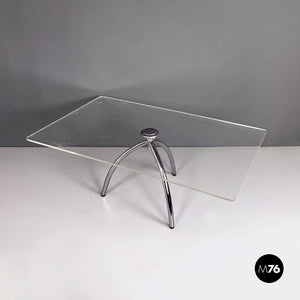 Coffee table in transparent plexiglass, 1980s