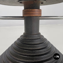 Load image into Gallery viewer, Round umbrella stand by Origlia in cast iron and wood, 1980s
