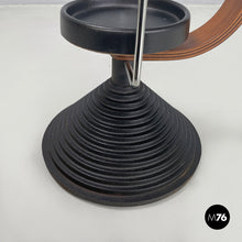 Carica l&#39;immagine nel visualizzatore di Gallery, Round umbrella stand by Origlia in cast iron and wood, 1980s
