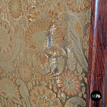 Charger l&#39;image dans la galerie, Wooden and fabric screen with floral pattern, late 1800s
