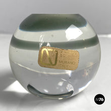 Load image into Gallery viewer, Paperweight by V. Nason &amp; C. in transparent Murano glass, 1990s
