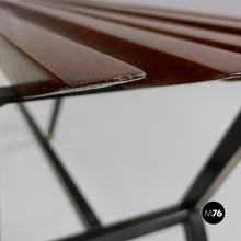 将图片加载到图库查看器，Metal and wood bench, 1950s
