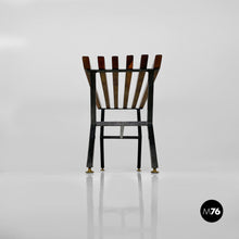 将图片加载到图库查看器，Metal and wood bench, 1950s
