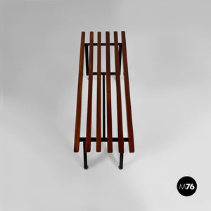 Metal and wood bench, 1950s