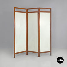 Charger l&#39;image dans la galerie, Three-door wooden screen with paintings, early 1900s
