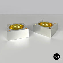 Load image into Gallery viewer, Aluminum and brass ashtray by Fratini for Gexco Italia, 1970s
