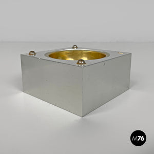 Aluminum and brass ashtray by Fratini for Gexco Italia, 1970s