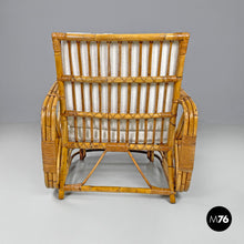 Load image into Gallery viewer, Rattan and white fabric armchairs by Paul Frankl, 1940s
