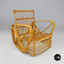 Load image into Gallery viewer, Rattan and white fabric armchairs by Paul Frankl, 1940s
