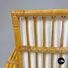 Load image into Gallery viewer, Rattan and white fabric armchairs by Paul Frankl, 1940s
